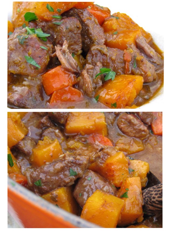 Beef and butternut squash stew