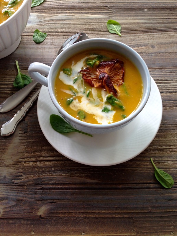 Chanterelle Mushroom Soup with Butternut Squash Chanterelle Mushroom Soup with Butternut Squash