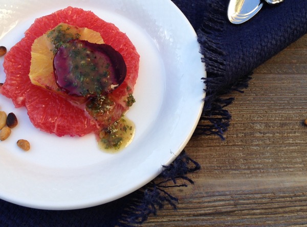 Citrus Beet Salad Lemon Balm Pesto