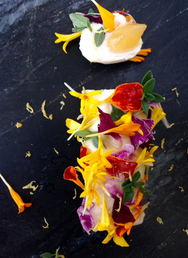 Edible Flowers Honey Goat cheese Log recipe Edible Flowers Honey Goat cheese Log recipe