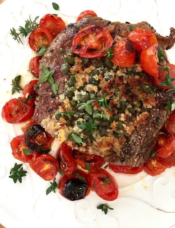 Italian Steak with Tomatoes, Capers and Bread Crumbs Italian Steak with Tomatoes, Capers and Bread Crumbs