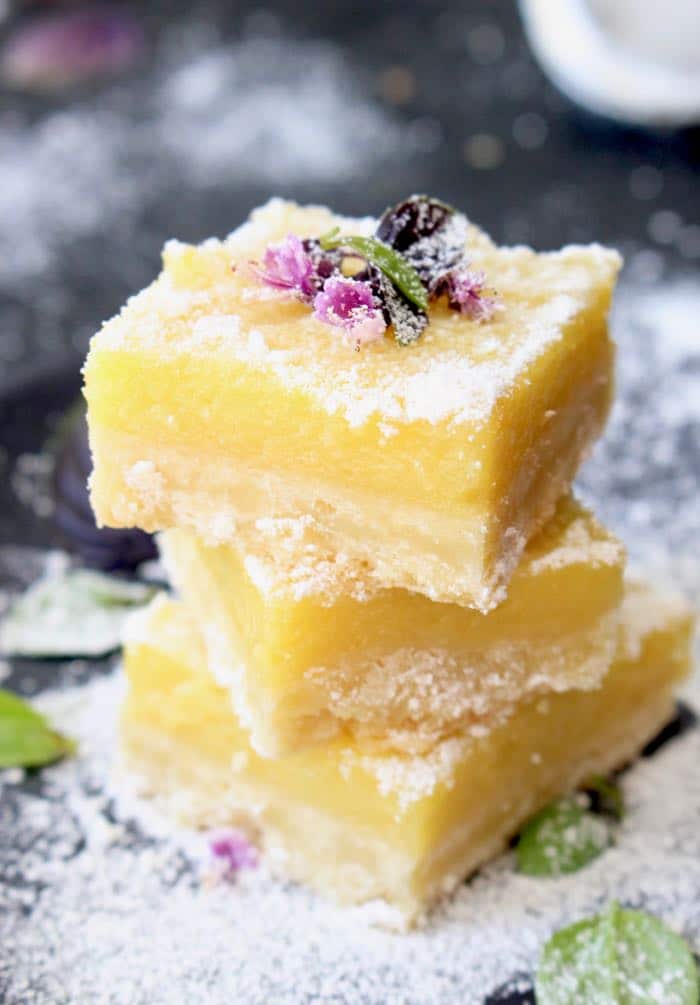 3 Lemon Bars Squares Stacked on Top of Each Other 3 Lemon Bars Squares Stacked on Top of Each Other