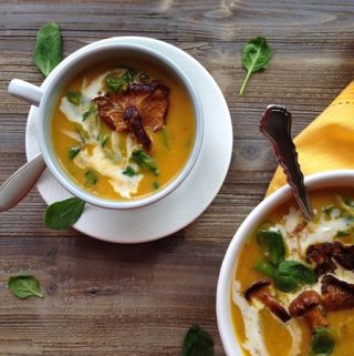 Butternut Squash Soup with Chanterelle Mushroom Recipe