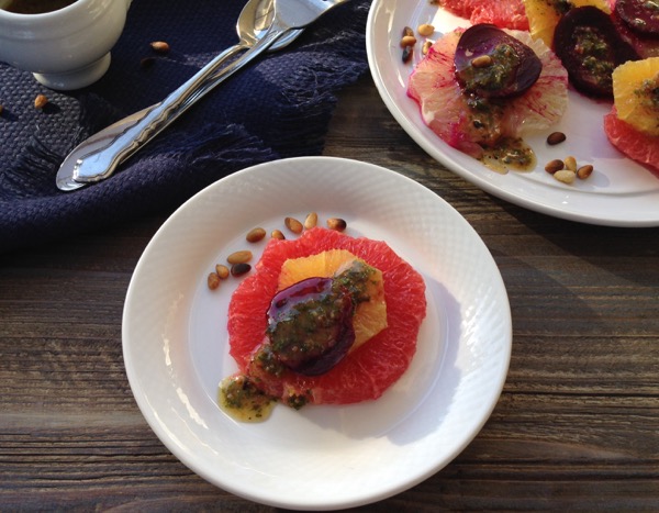 Citrus Beet Salad with Lemon Balm