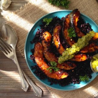 Roasted Acorn Squash Recipe with Pepper Chimichurri