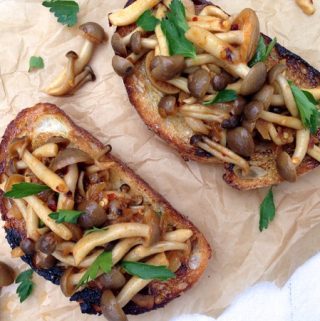 Mushroom Bruschetta Appetizer