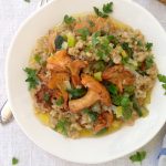 Golden Chanterelle Leek Brown Rice Risotto Recipe