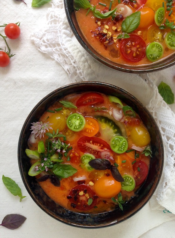 Heirloom Tomato Gazpacho Soup Bowls Heirloom Tomato Gazpacho Soup Bowls