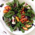 Peach Basil Salad Recipe with Blackberry Vinaigrette