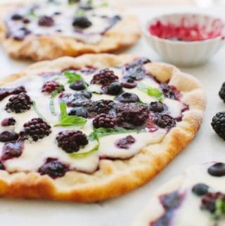 Berry Pizza with Whipped Ricotta Mascarpone Cheese