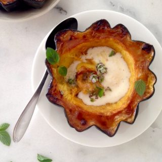 best acorn squash recipe with vanilla rum sauce