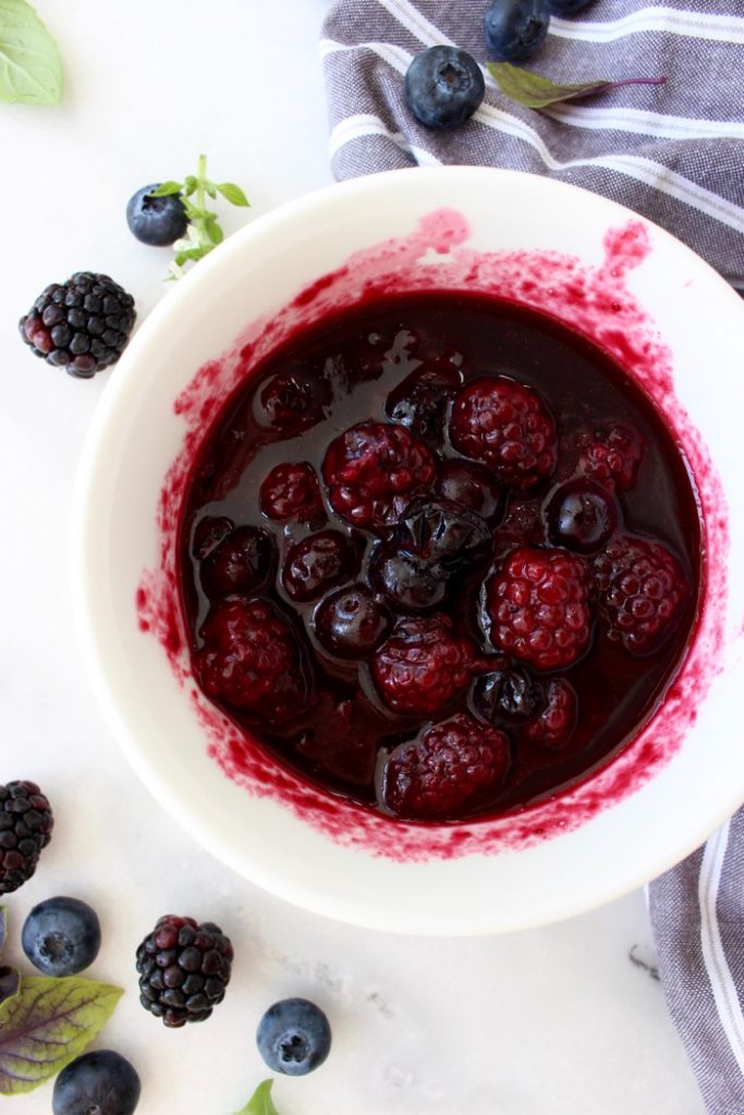 Bowl of Berry Sauce for Tiramisu Bowl of Berry Sauce for Tiramisu