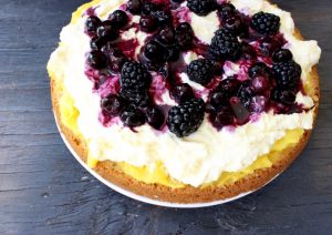 Italian Lemon Olive Oil Cake Recipe with Berries, Mascarpone and Lemon Curd