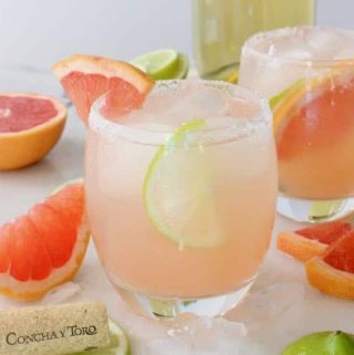 Grapefruit Paloma Cocktails with Limes