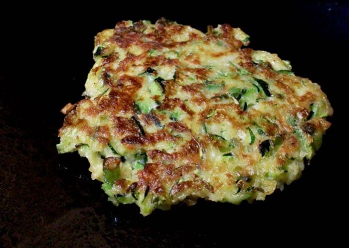 Zucchini Cakes in Cast Iron Skillet Zucchini Cakes in Cast Iron Skillet