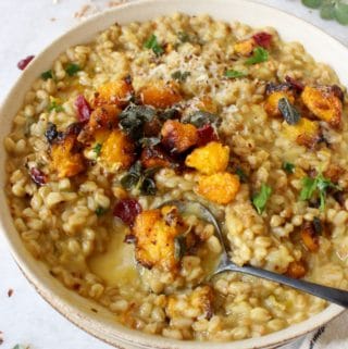 Farrotto butternut squash farro risotto