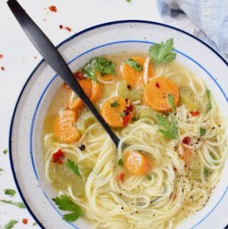 vegetable noodle soup