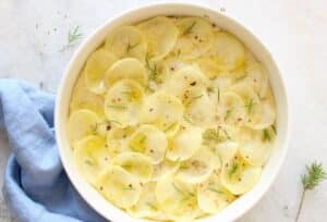 potato focaccia topping