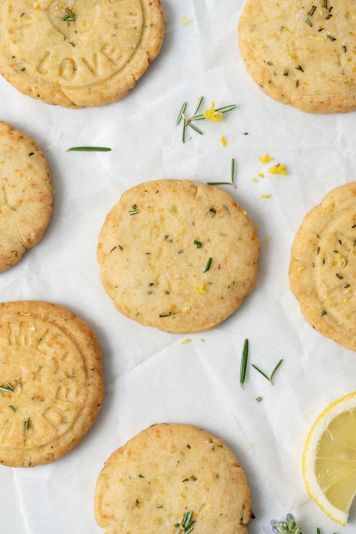 lemon rosemary shortbread cookies lemon rosemary shortbread cookies