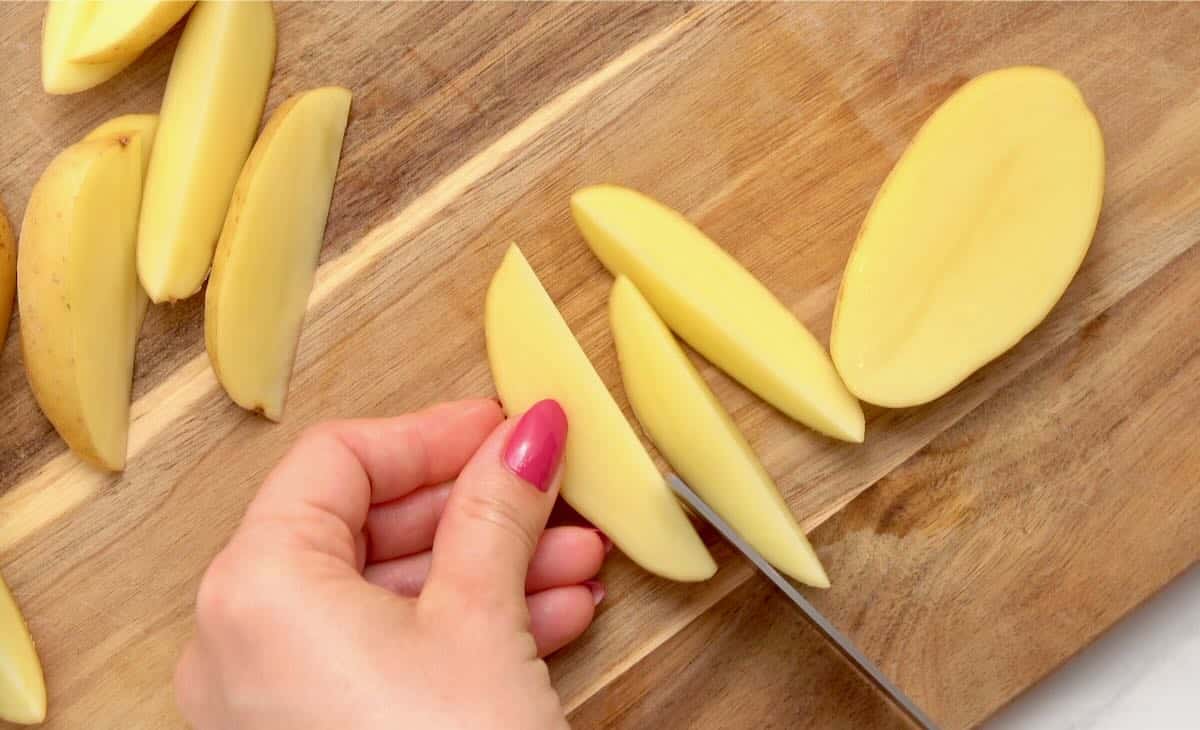 how to cut potato wedges how to cut potato wedges
